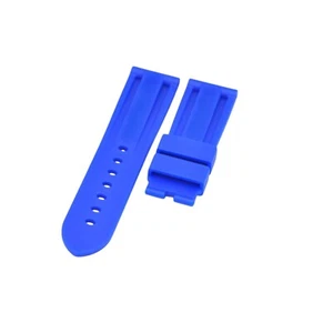 Uhrenarmband 22 x 20 mm blau Kautschuk für Panerai Luminor Marina Submersible - Bild 1 von 6