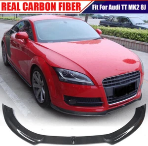 KIT DE CARROCERÍA ALERÓN LABIAL delantero carbono real para Audi TT MK2 8J 2 puertas 2008-10 - Imagen 1 de 15