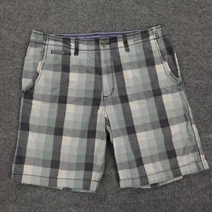 Lee Shorts Mens 36 Chino Gray Green Check Dungaree Bermuda Deck Summer 36x9 - Picture 1 of 17