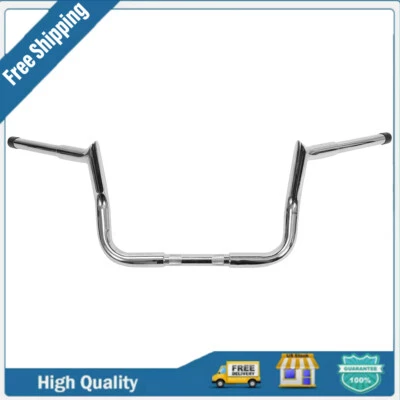 Silver 10" Chrome Handlebar For Harley Street Electra Glide Meathook Bars - Image 1 of 4