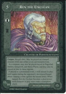 MIDDLE EARTH BLACK BORDER PREMIER RARE CARD REN THE UNCLEAN ex - Picture 1 of 1
