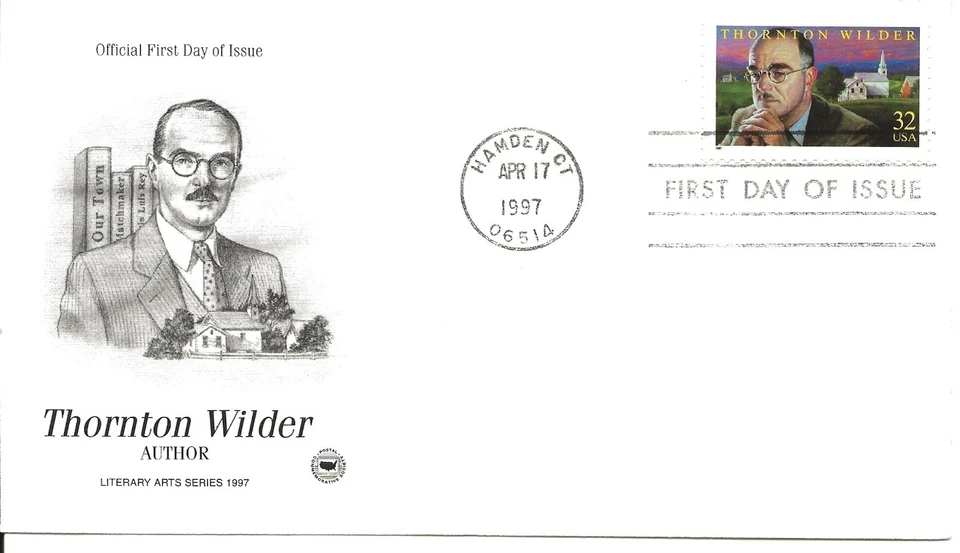 US Scott #3134, First Day Cover 4/17/97 Hamden Single Wilder - Image 1 of 1
