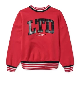 New $40.00 LIMITED TOO Girls Stylish Fashion Cute Crewneck Sweatshirt Size: 7/8 - Picture 1 of 3
