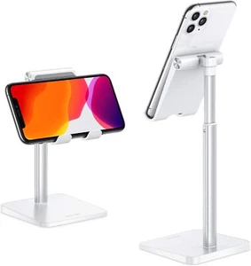 Cell Phone Stand, Adjustable Angle Height Desk Phone Dock Holder for iPho - Picture 1 of 8