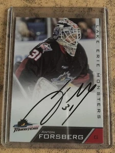 ANTON FORSBERG 2015-16 DNJ Team Issue Hky Hard Auto #NNO Lake Erie Ottawa Sens - Picture 1 of 2