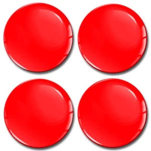 4 adesivi gel cupola silicone per mozzo centrale ruota auto tappi centrali rosso lucido - Foto 1 di 4