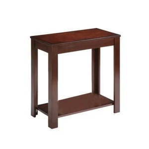 Mesa auxiliar/extremera estilo tradicional acabado CEREZA OSCURA, 24 pulgadas de altura - Imagen 1 de 2