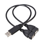 USB2.0 Ein Mann zu 2 Doppel-weiblichen Jack Y Splitter Nabe Schnur Adapter Kabel
