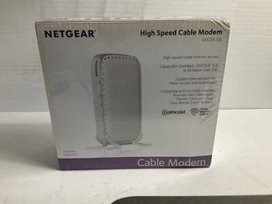 NETGEAR DOCSIS 3.0 HIGH SPEED CABLE MODEM MODEL # CMD 31 T COMCAST SEALD BOX - Picture 1 of 6
