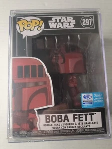 Funko Red Boba Fett POP WonderCon Target Exclusive Star Wars in Hard Protector - Picture 1 of 4