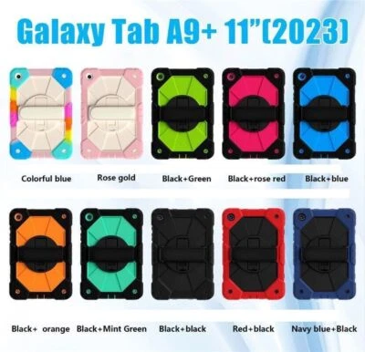 For Samsung Galaxy Tab A9 Plus A9+ Case Heavy Duty Shockproof Strap Stand Cover - Image 1 of 4