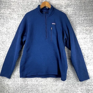 Patagonia Better sweater Fleece lined blue long sleeve Quarter zip size XLarge - Picture 1 of 10