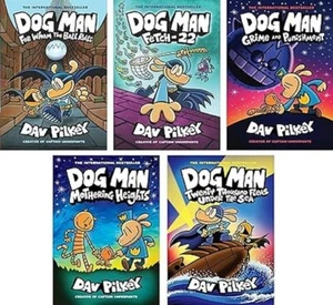 NEW Hardcover Dog Man 5 Books Collection Set: Dog Man #7 - Dog Man #11 - Imagen 1 de 2