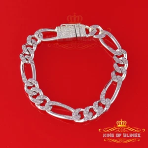 "Pulsera de plata 925 para hombre/mujer blanca de 1,50 quilates con diamantes reales estilo elegante talla 7,5""" - Imagen 1 de 9