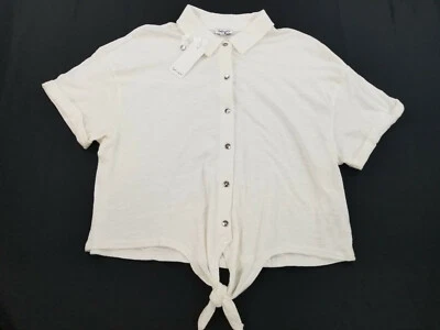 Splendid Top Mujer Camisa Camiseta RF010X Blanco M Msrp - Imagen 1 de 4