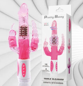 Thrusting-Rabbit-Vibrator-Dildo-G-spot-Multispeed-Massager-Female-Adult-Sex-Toy - Picture 1 of 7
