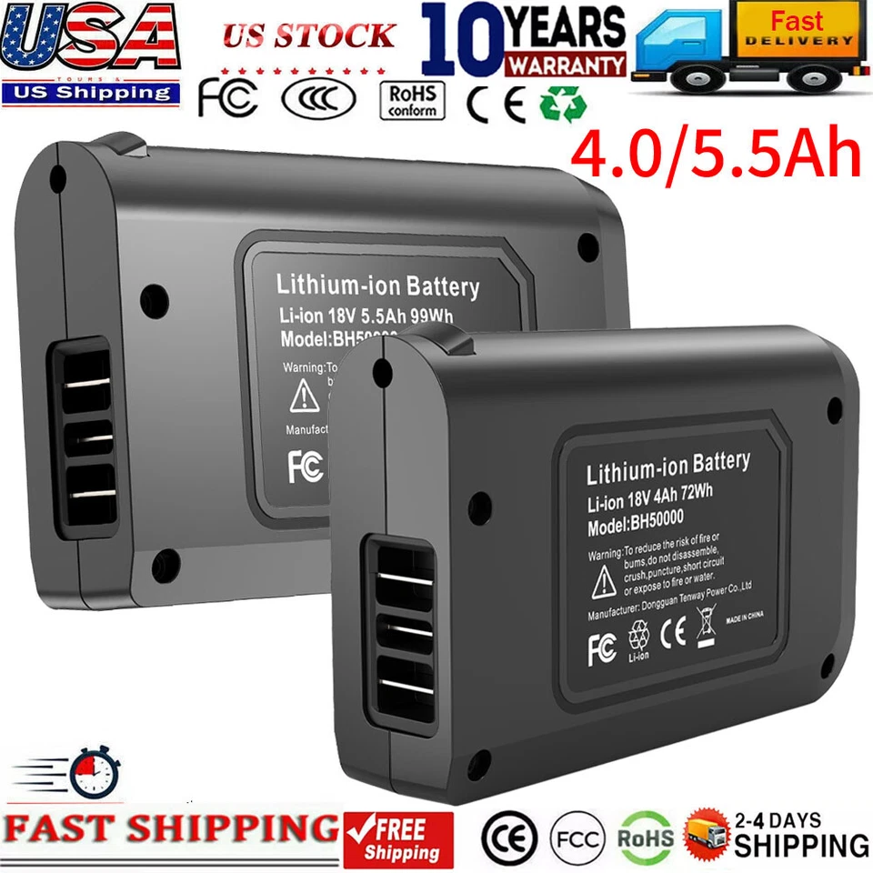 5.5Ah 4.0Ah Battery For Hoover Linx 18V Lithium Ion BH50000 BH50005 302723001 - Image 1 of 4