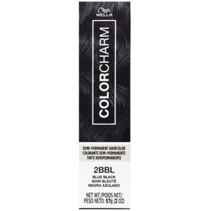 SALON WELLA COLOR CHARM DEMI PERMANENT DYE GEL HAIR COLOR 2BBL BLUE BLACK - Picture 1 of 3