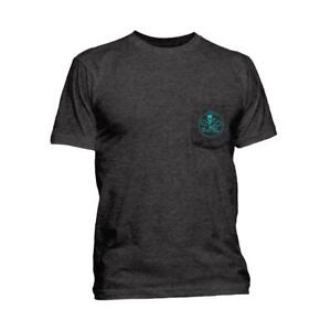 Salt Life Mens Skull and Hook Logo Crewneck Tee Graphic T-Shirt BHFO 9446