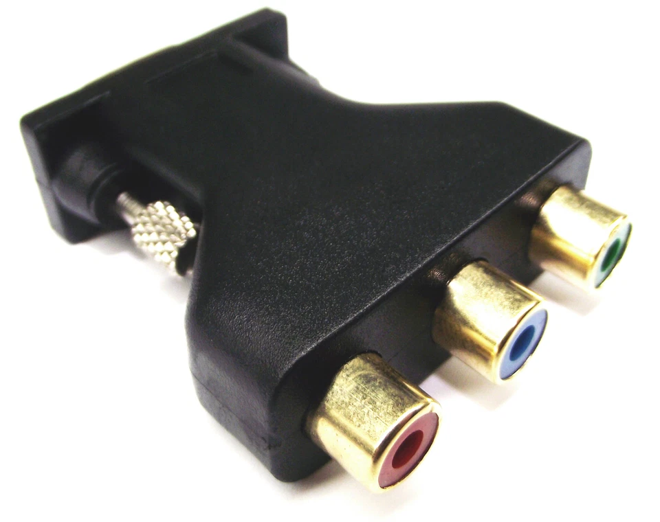 From OZ Quality 1PC 15 Pin VGA Male To 3 RCA Female TV Monitor Adaptor +FREEPOST - Image 1 of 4