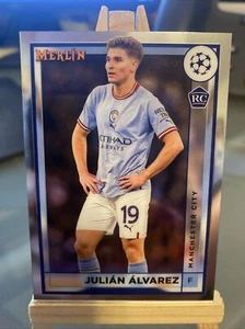 2022-23 Topps UEFA Merlin Chrome Julian Alvarez Base Rookie #94 RC Man City - Picture 1 of 4
