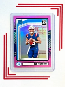 Vista previa óptica Panini Donruss 2024 clasificación novato rosa Prizm #319 Joe Milton III radiocontrol - Imagen 1 de 2