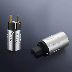 Viborg Aluminium Pure copper Gold Plated EU Stardard Power Connector IEC Female - Picture 1 of 4