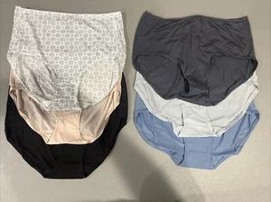 Hanes Panties Women’s 2XL Hi-Cut Panties 6 Pack Microfiber Womens Underwear - Picture 1 of 3