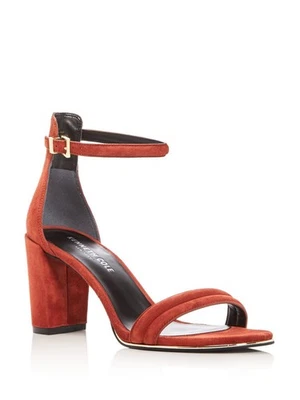 Sandalias de cuero Kenneth Cole para mujer marrón óxido Lex punta redonda tacón bloque 8 M Foto 1 de 2