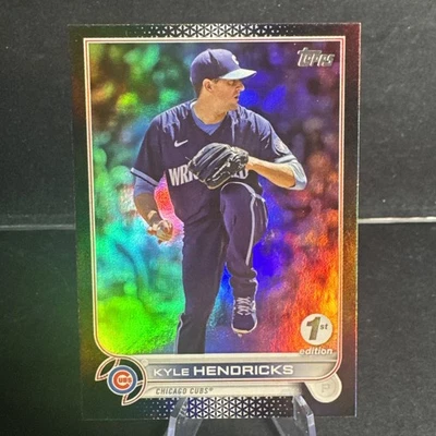 2022 Topps KYLE HENDRICKS 1st Edition Black Foil Parallel #'d /50 #168 - Image 1 of 4