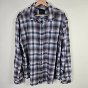 Rails Shirt Mens XL Gray Blue Plaid Brushed Lennox Shadow Vermillion Flannel - Picture 1 of 12