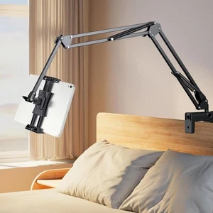 Tablet Holder for Bed, Adjustable and Foldable Tablet Bed Stand Mount with 360 - Picture 1 of 7