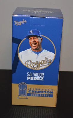 KC Royals Salvador Pérez 2015 Campeón Serie Mundial BobbleHead 19/09/25 Sorteo Foto 1 de 4