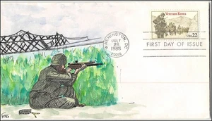 US #2152 FDC, appears hand colored, 1 of 1, signed FM Geerlings, 1985 - Picture 1 of 1