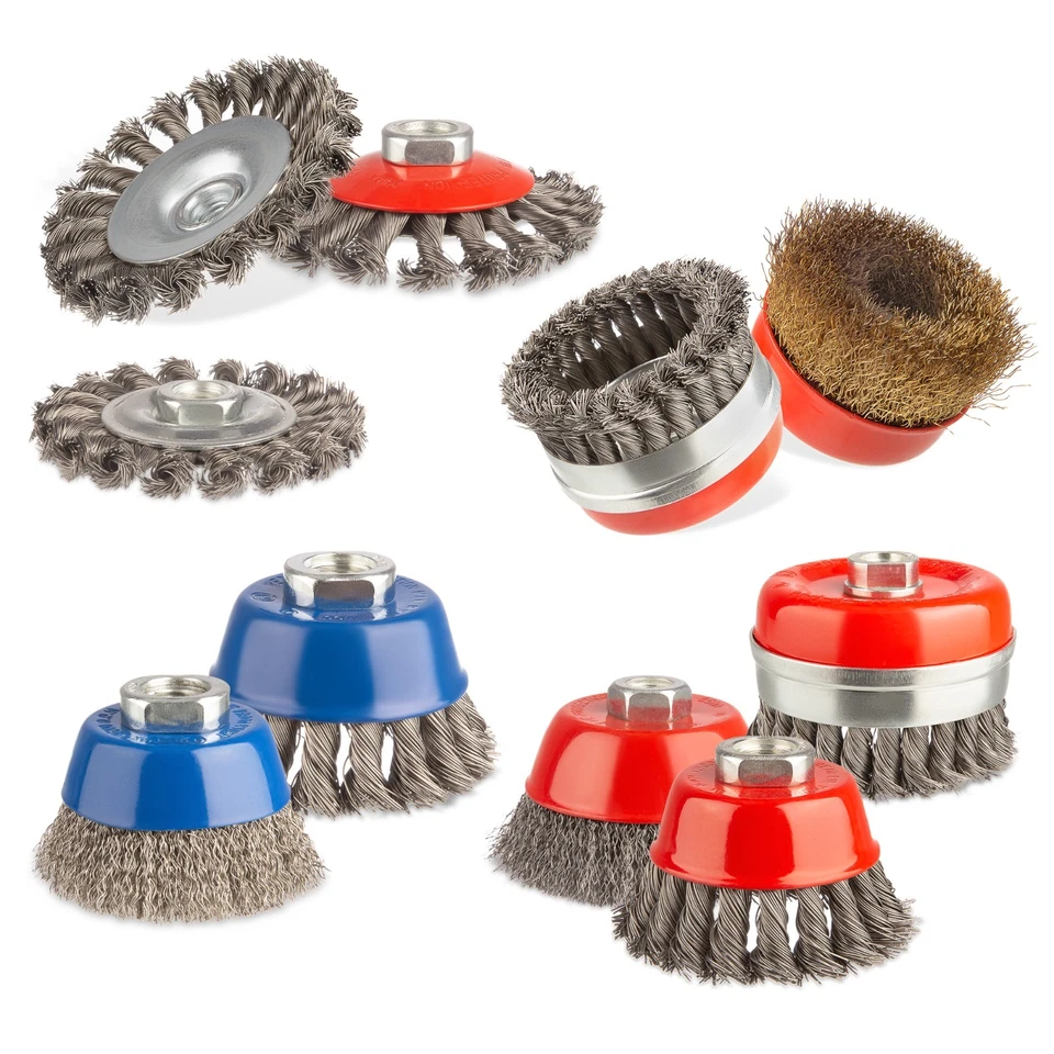 DWT Drahtbürste für Winkelschleifer M14 Stahl Messing Nylon - Bild 1 von 1