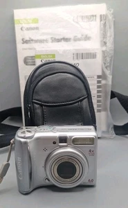 Canon PowerShot A540 fotocamera digitale (argento) con custodia e manuali. Ottime condizioni.  - Foto 1 di 10