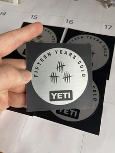 One Rare Yeti Coolers 15th Anniversary Metallic Sticker / Decal - Bild 1 von 3
