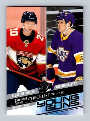 2020-21 Upper Deck Young Guns #730 Young Guns Checklist Heponiemi Arthur Kaliyev - Image 1 of 2