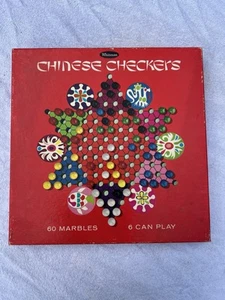 Vintage Whitman Chinese Checkers Game Complete W Marbles Original Family Fun NSs - Picture 1 of 9