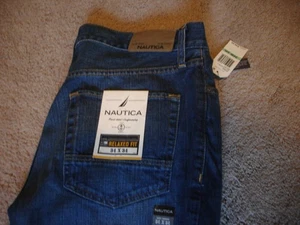 Nautica Hombre Vaqueros Calce Relajado Lavado Oscuro Talla 34x34 - Imagen 1 de 4