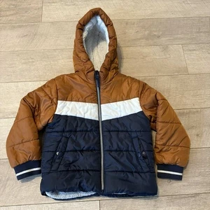 Jungen Rothschild Steppjacke L braun dunkelblau weiß - Bild 1 von 14