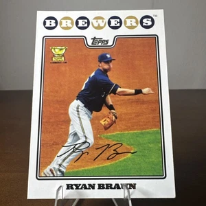 ¡¡Como nuevo/casi como nuevo!! Autógrafo Topps Ryan Braun 2008 - Imagen 1 de 2