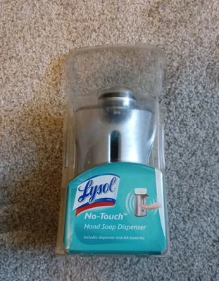 Lysol No-Touch Hand Soap Dispenser Only Silver New - Image 1 of 3