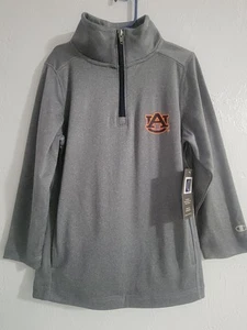 Kids Auburn University Quarter Zip Gray Pull Over Sweatshirt NWT Size Small - Picture 1 of 7