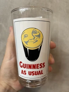 Original 30er Jahre Guinness Glas mit Harfenemblem im Sockel, Art Deco Werbung - Bild 1 von 9