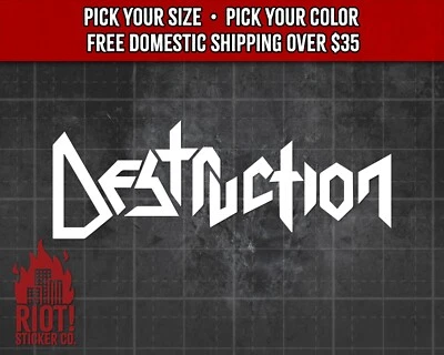 Calcomanía de destrucción para pegatina de coche para portátil Death Metal Foto 1 de 4