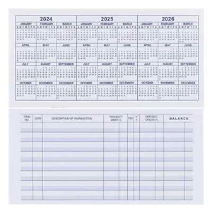 20Pack Checkbook Register, Check Registers for Personal Blank Ledger Transaction - Picture 1 of 5
