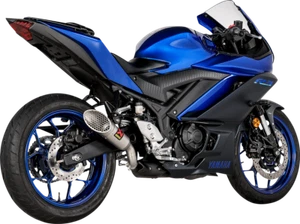 S-Y3SO6-IVOSS MUFFLER S/O TI R3/MT-03 YAMAHA YZF-R3 ABS WORLD GP 60TH ANN. 2022 - Foto 1 di 2