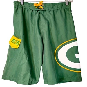 NFL Green Bay Packers Board Shorts Swim Trunks Surf Front Pocket Sz M Waist 28"+ - Picture 1 of 9