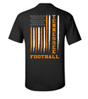 Tennessee Football USA Flag Unisex Short Sleeve T-shirt-Black-5XL
